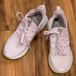 Girl’s light pink cloudfoam adidas sneakers - size US 4 or EU 36.
